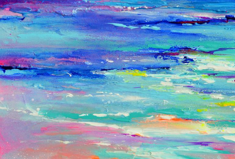 Original Impressionism Beach Painting by Soos Roxana Gabriela