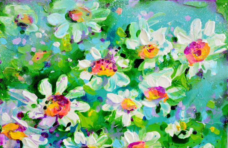 Original Impressionism Floral Painting by Soos Roxana Gabriela
