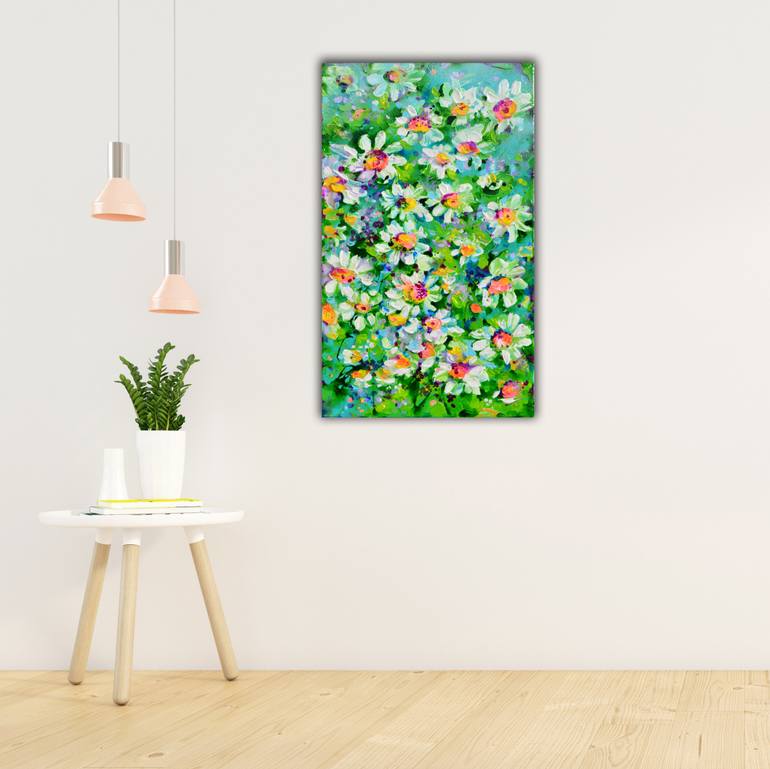 Original Impressionism Floral Painting by Soos Roxana Gabriela