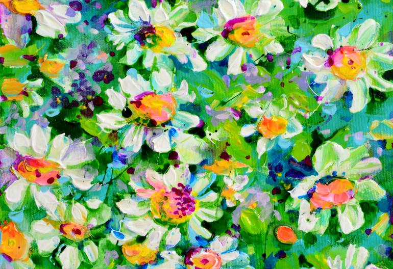 Original Impressionism Floral Painting by Soos Roxana Gabriela