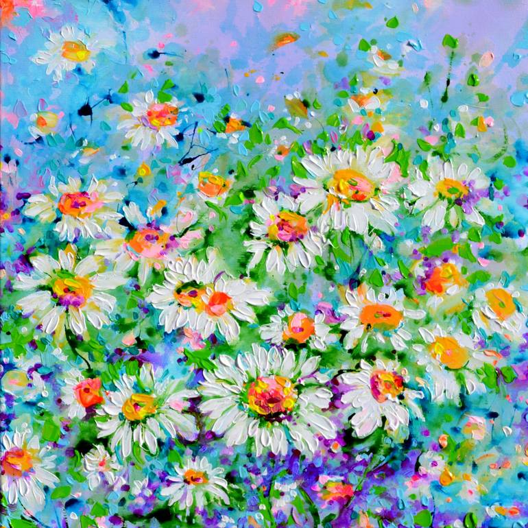 Original Abstract Floral Paintings by Soos Roxana Gabriela