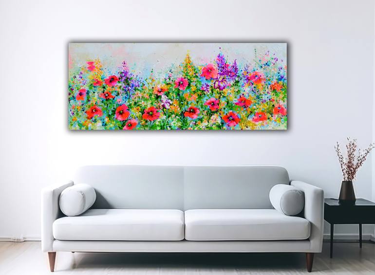 Original Impressionism Floral Painting by Soos Roxana Gabriela
