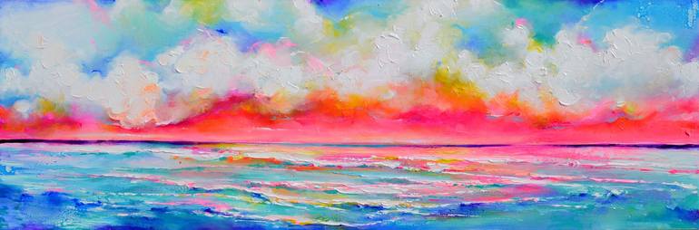 Original Impressionism Beach Paintings by Soos Roxana Gabriela