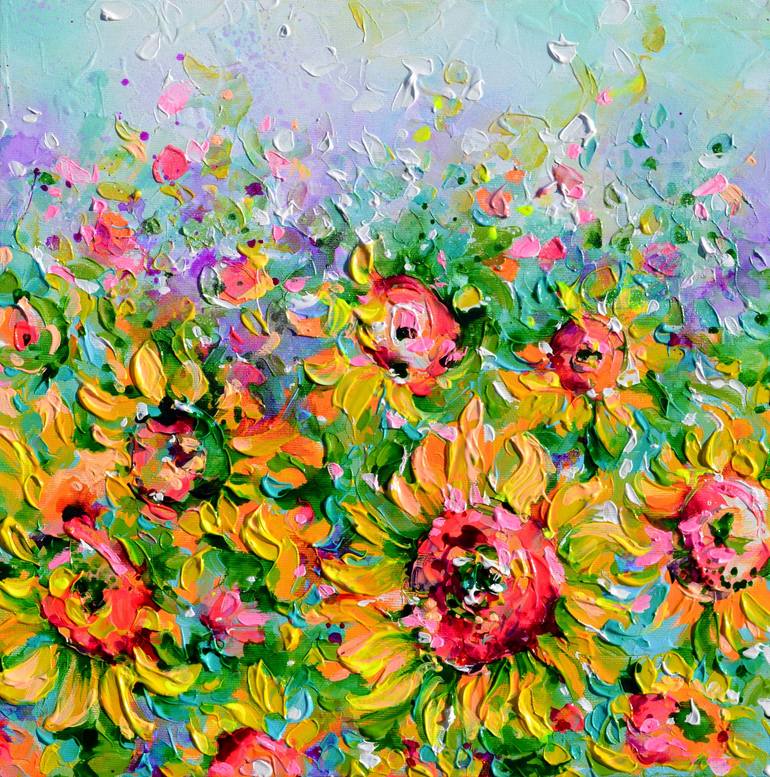 Original Impressionism Floral Paintings by Soos Roxana Gabriela