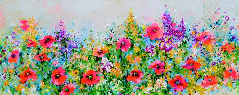 Original Abstract Floral Paintings by Soos Roxana Gabriela