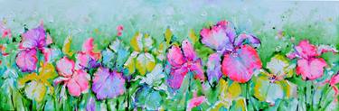 Original Neo-impressionism Floral Painting by Soos Roxana Gabriela