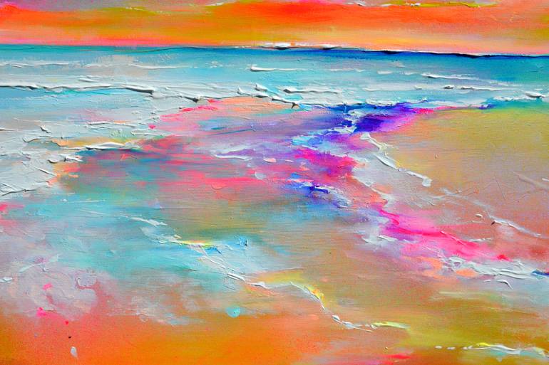 Original Abstract Seascape Painting by Soos Roxana Gabriela