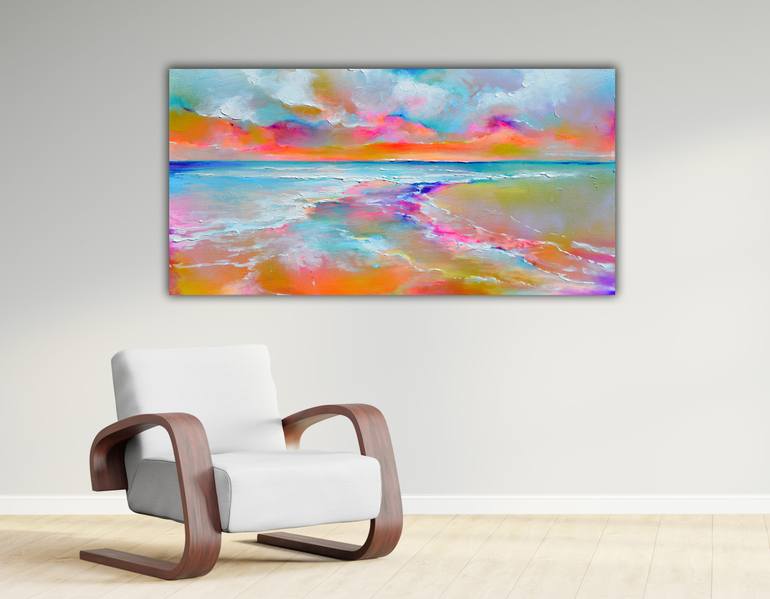 Original Abstract Seascape Painting by Soos Roxana Gabriela