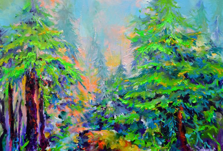 Original Impressionism Landscape Painting by Soos Roxana Gabriela