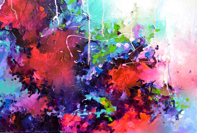 Original Abstract Expressionism Abstract Painting by Soos Roxana Gabriela