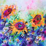 Sunflowers Swirls - Wild Flowers Field by SOOS ROXANA GABRIELA