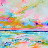 Blushing Sea Sunset - Colorful Vibrant Seascape by SOOS ROXANA GABRIELA