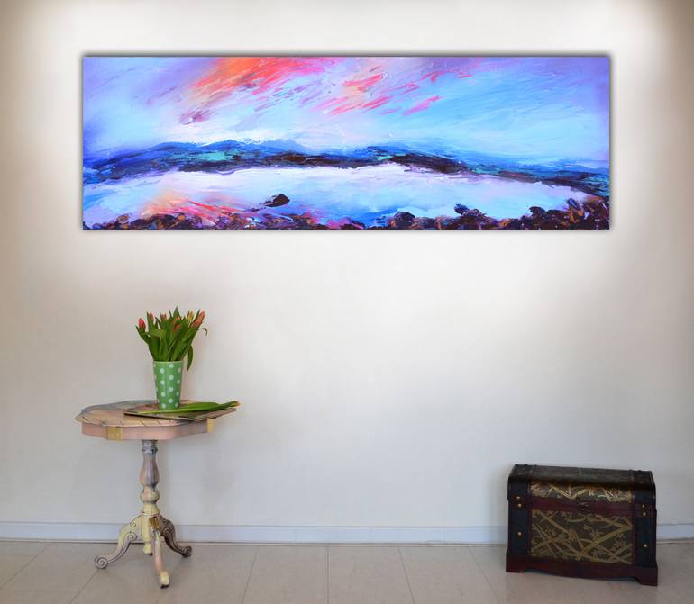 Original Abstract Landscape Painting by SOOS ROXANA GABRIELA