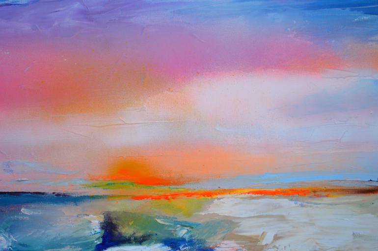 Original Abstract Seascape Painting by SOOS ROXANA GABRIELA