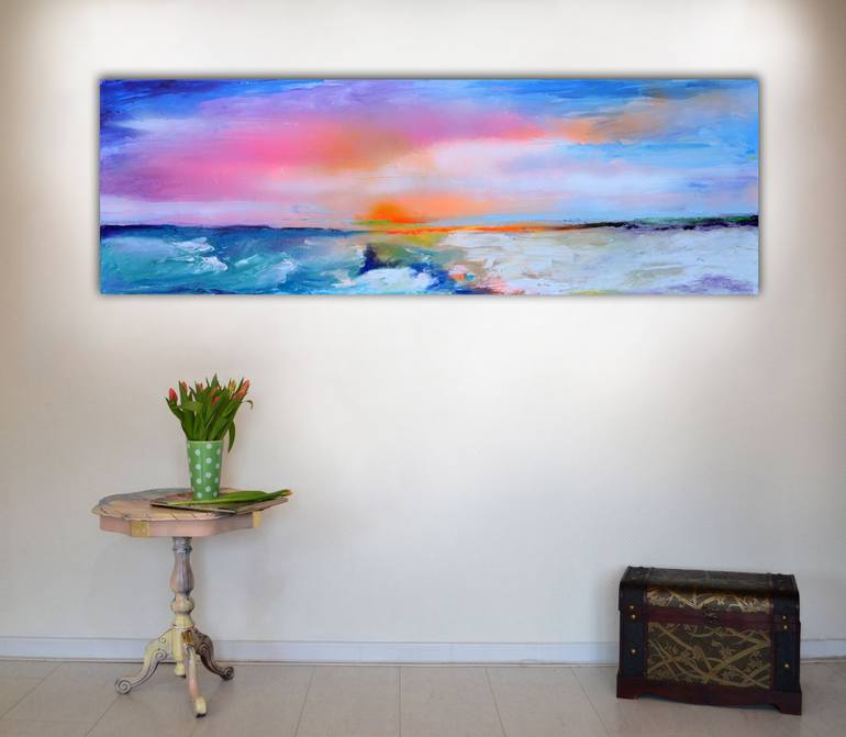 Original Abstract Seascape Painting by SOOS ROXANA GABRIELA