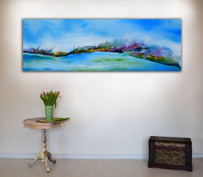 Original Abstract Seascape Painting by SOOS ROXANA GABRIELA