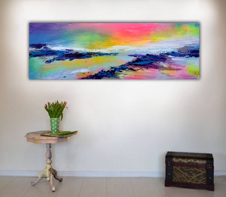 Original Abstract Landscape Painting by SOOS ROXANA GABRIELA