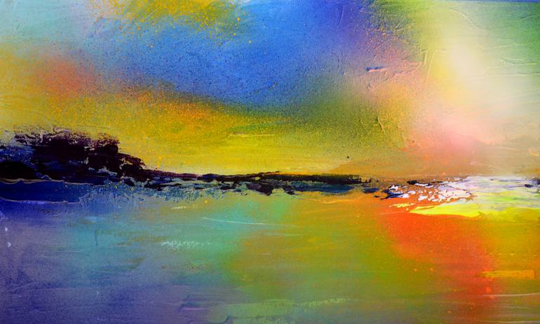 Original Abstract Seascape Painting by SOOS ROXANA GABRIELA