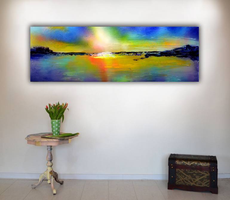 Original Abstract Seascape Painting by SOOS ROXANA GABRIELA