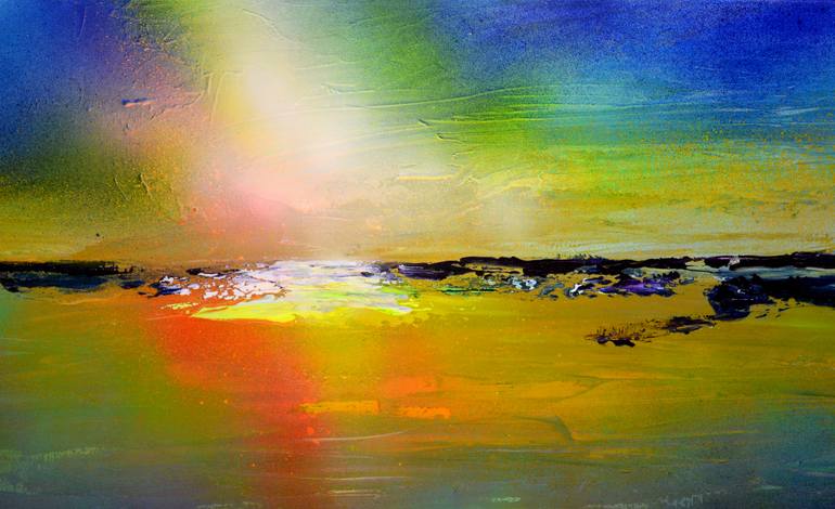 Original Abstract Seascape Painting by SOOS ROXANA GABRIELA