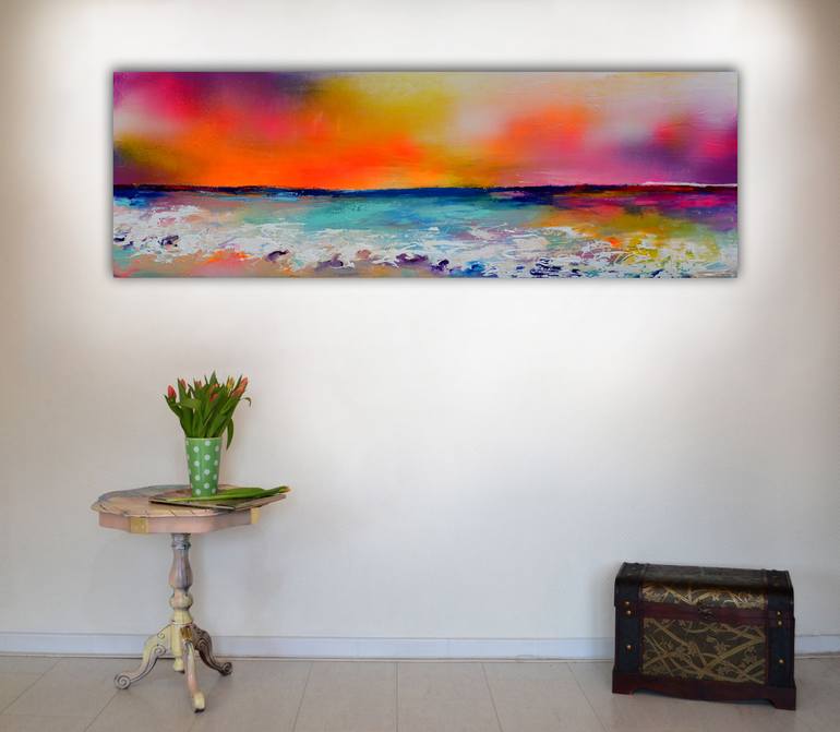 Original Abstract Landscape Painting by SOOS ROXANA GABRIELA