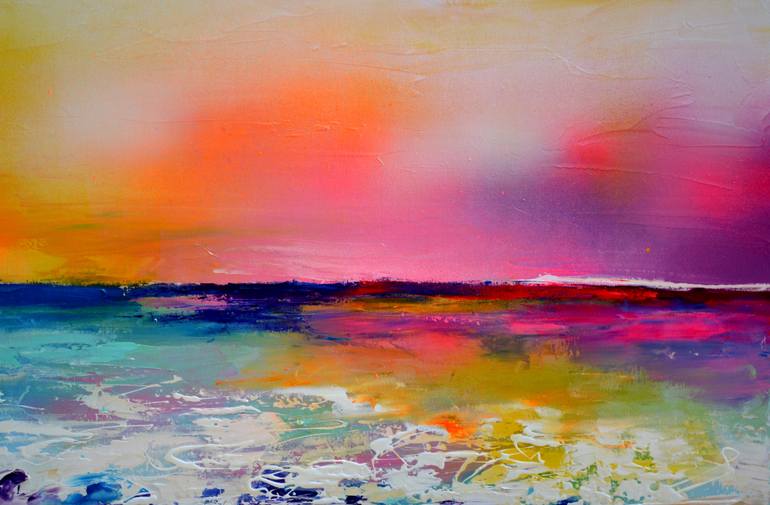 Original Abstract Landscape Painting by SOOS ROXANA GABRIELA