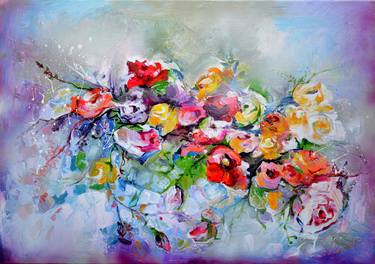 Print of Impressionism Floral Paintings by SOOS ROXANA GABRIELA