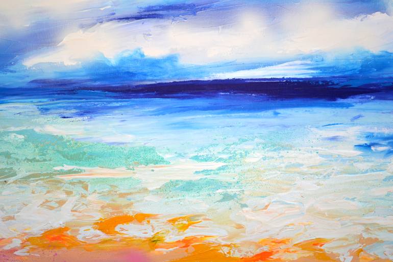 Original Abstract Seascape Painting by SOOS ROXANA GABRIELA