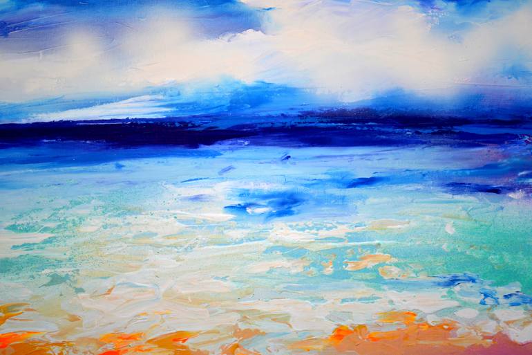 Original Abstract Seascape Painting by SOOS ROXANA GABRIELA