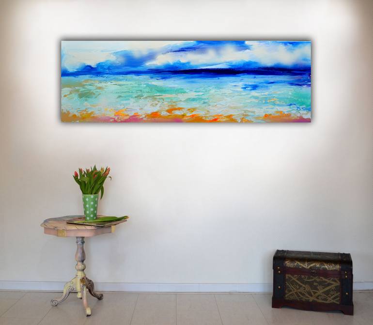 Original Abstract Seascape Painting by SOOS ROXANA GABRIELA