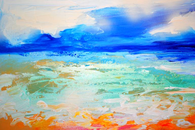 Original Abstract Seascape Painting by SOOS ROXANA GABRIELA