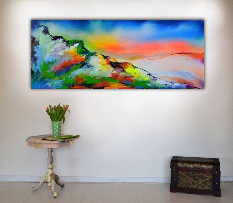 Original Abstract Seascape Painting by SOOS ROXANA GABRIELA