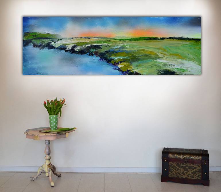 Original Abstract Seascape Painting by SOOS ROXANA GABRIELA