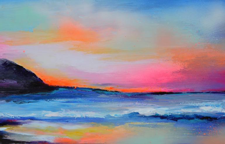 Original Abstract Seascape Painting by SOOS ROXANA GABRIELA
