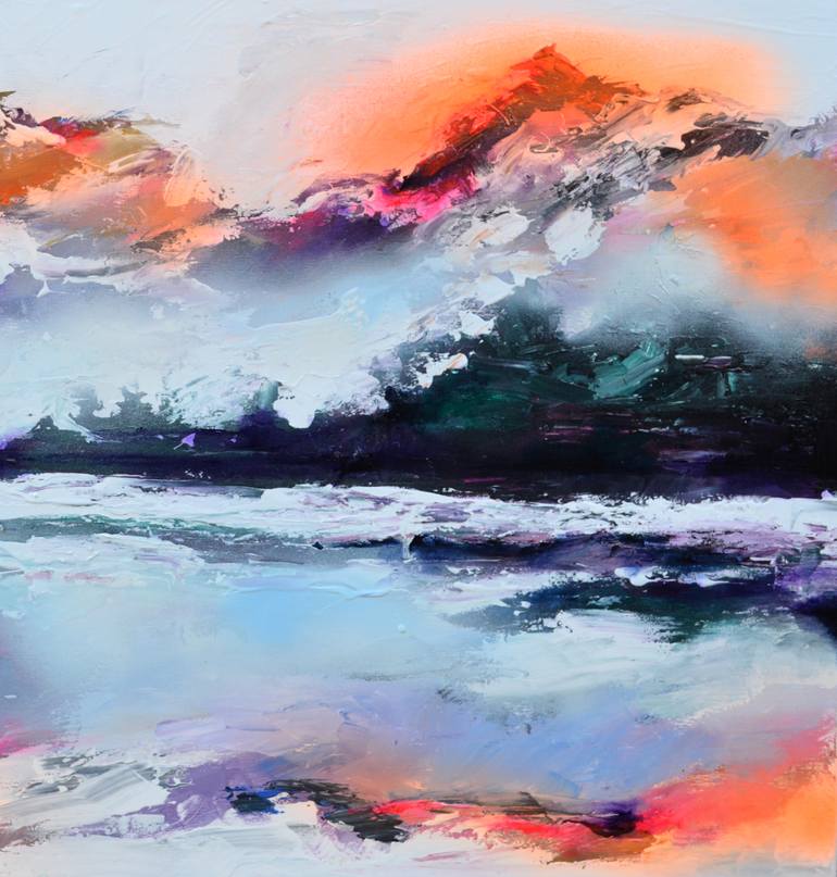 Original Abstract Seascape Painting by Soos Roxana Gabriela