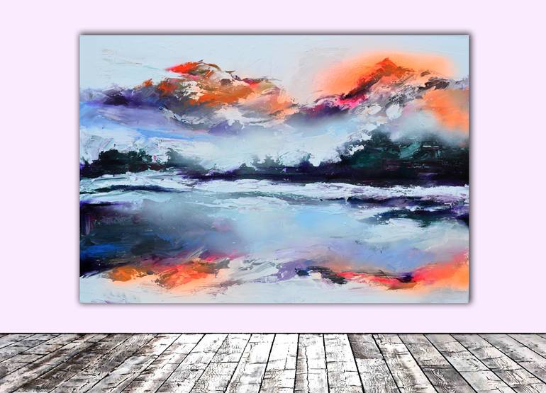 Original Abstract Seascape Painting by Soos Roxana Gabriela