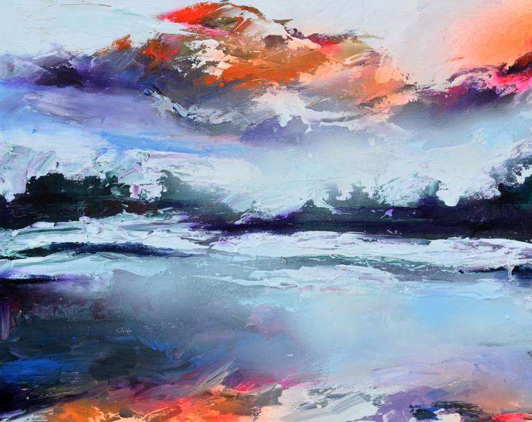 Original Abstract Seascape Painting by Soos Roxana Gabriela