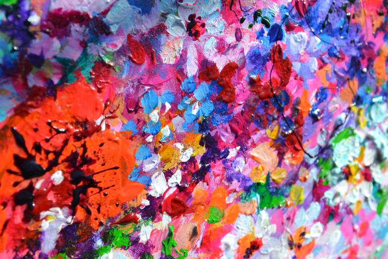 Original Impressionism Floral Painting by Soos Roxana Gabriela