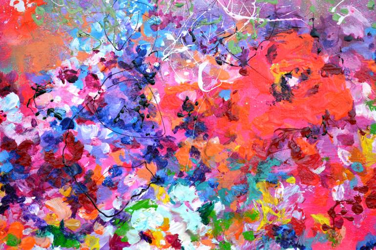 Original Impressionism Floral Painting by Soos Roxana Gabriela