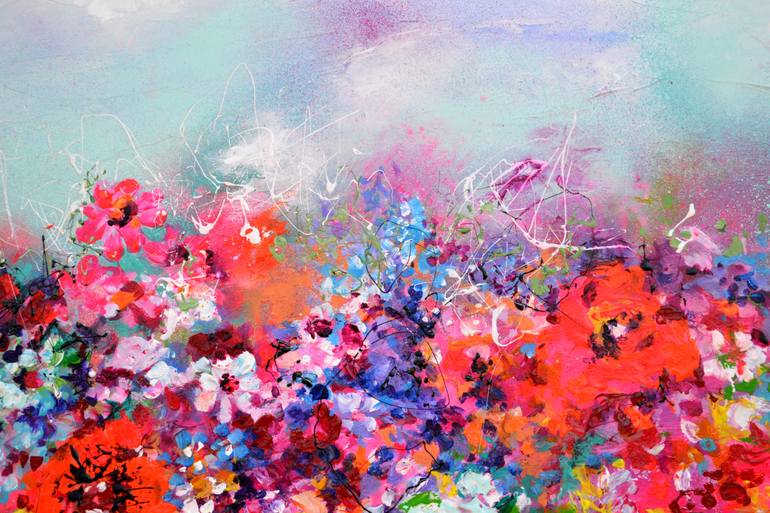 Original Impressionism Floral Painting by Soos Roxana Gabriela
