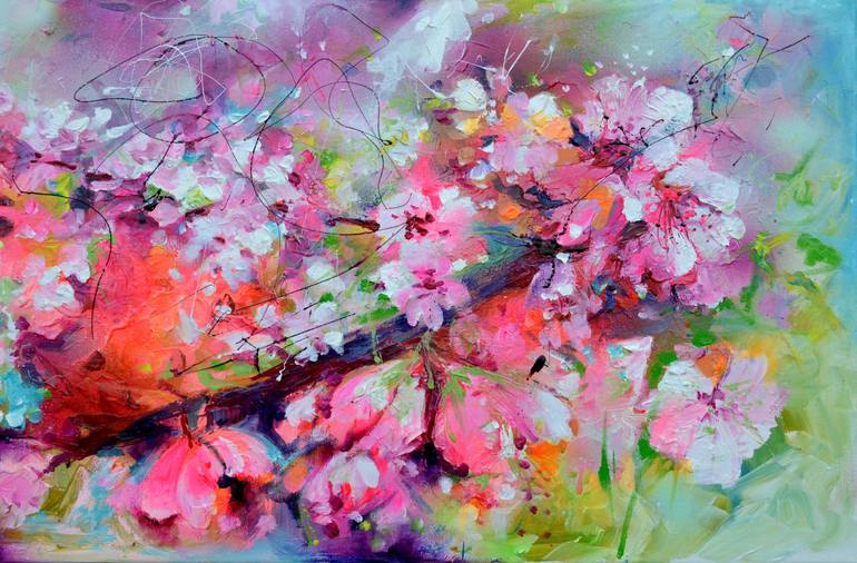 Original Fine Art Floral Painting by SOOS ROXANA GABRIELA