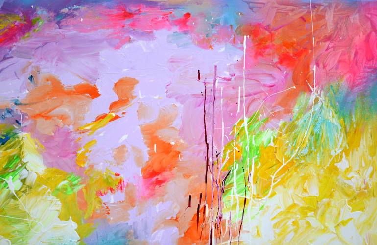 Original Abstract Expressionism Abstract Painting by SOOS ROXANA GABRIELA