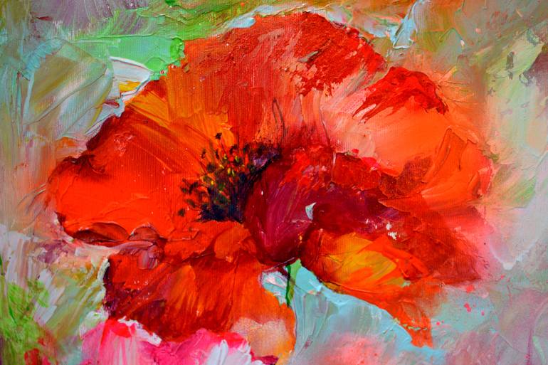 Original Fine Art Floral Painting by SOOS ROXANA GABRIELA