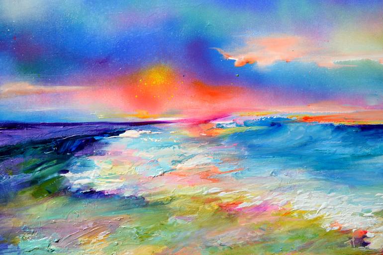 Original Fine Art Beach Painting by Soos Roxana Gabriela