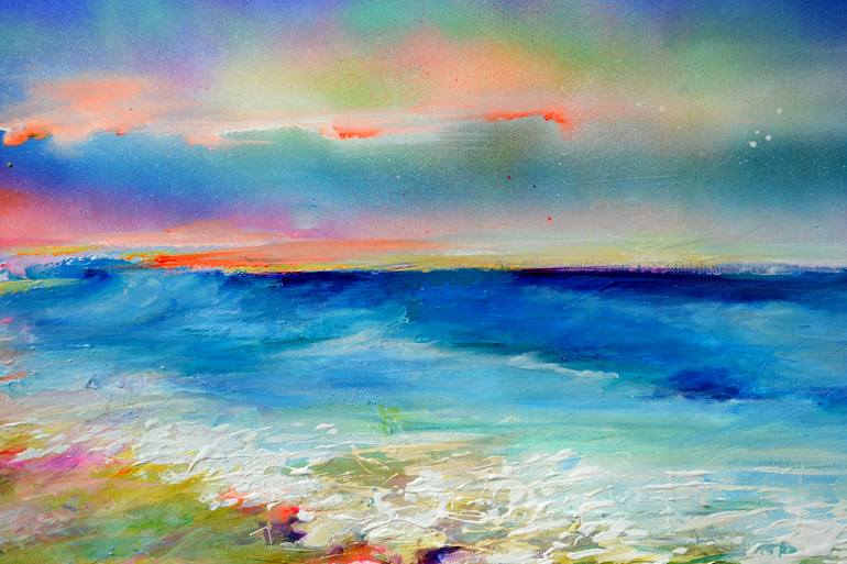 Original Fine Art Beach Painting by Soos Roxana Gabriela