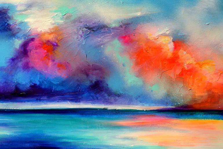 Original Fine Art Seascape Painting by SOOS ROXANA GABRIELA