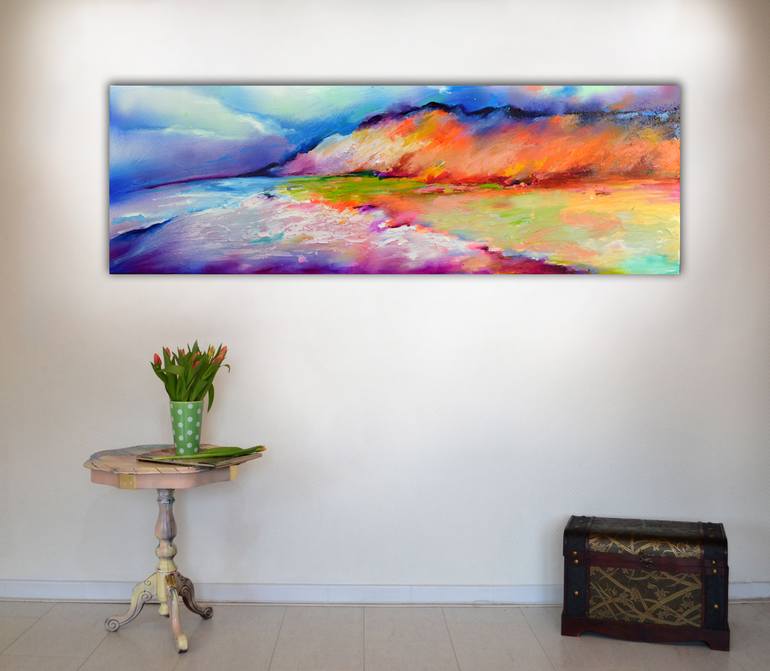 Original Abstract Seascape Painting by SOOS ROXANA GABRIELA