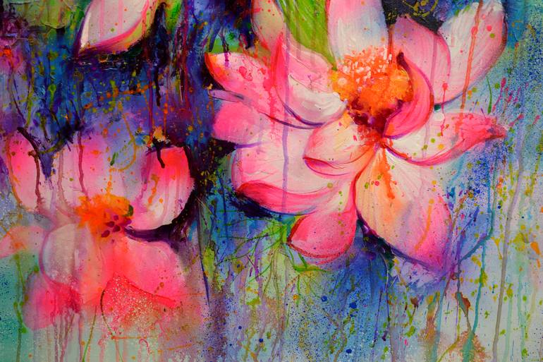 Original Fine Art Floral Painting by SOOS ROXANA GABRIELA