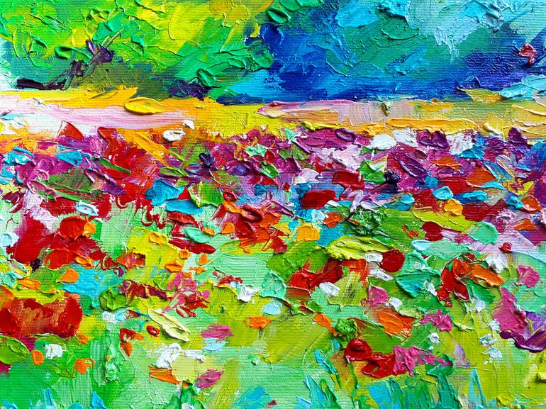 Original Abstract Floral Painting by SOOS ROXANA GABRIELA