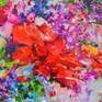 This painting is a semi - abstract. The main character is a red rose in a warm, windy end of an autumn day. Everything is prepared to pale, rushing to transform, to transcend. This red bloom is stubborn enough to shine, to please my avid color look.
